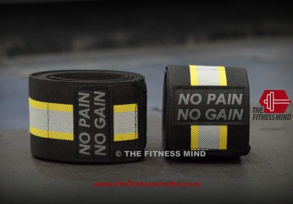 Premium Knee Protection Wrap- Black yellow