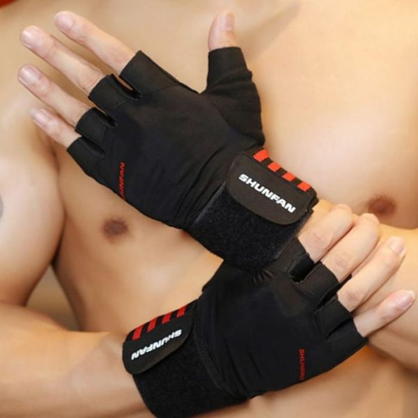 Weight Lifting GYM Gloves- RED