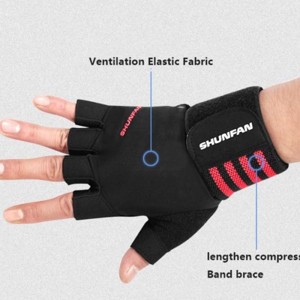 Weight Lifting GYM Gloves- RED