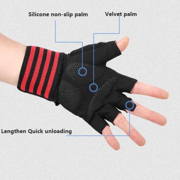 Weight Lifting GYM Gloves- RED