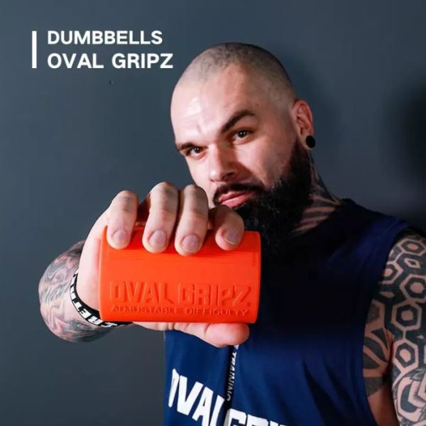 OVAL GRIPZ Weightlifting Fat Gripz- Orange
