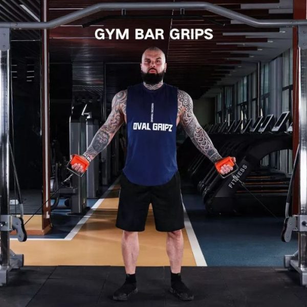 OVAL GRIPZ Weightlifting Fat Gripz- Orange