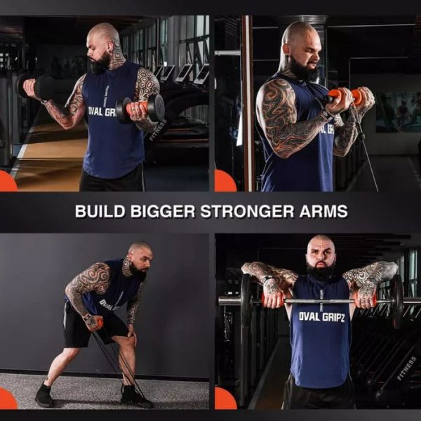 OVAL GRIPZ Weightlifting Fat Gripz- Orange
