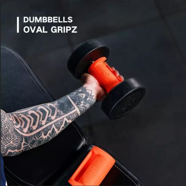 OVAL GRIPZ Weightlifting Fat Gripz- Orange