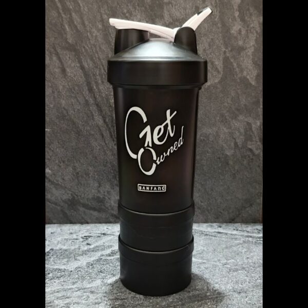 3 Part Shaker Bottle- Black 2