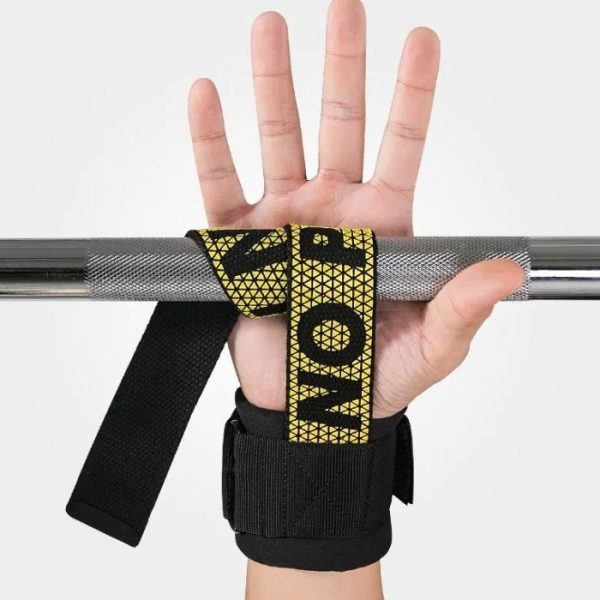 Weight Lifting Straps- Yellow Black