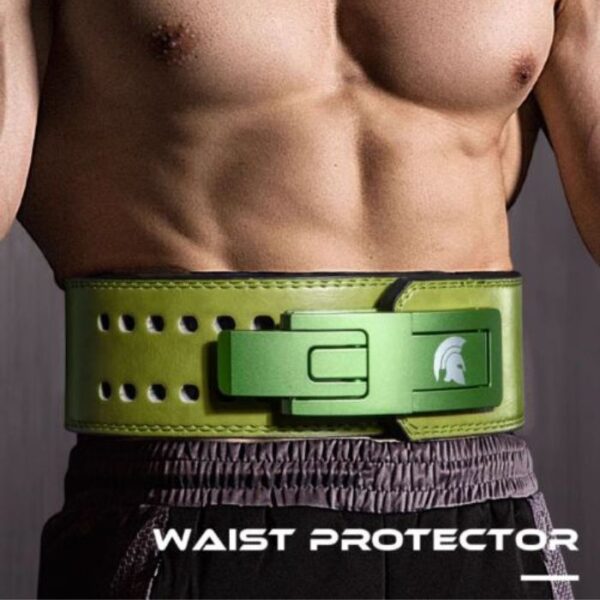 Lever Leather Power Lifting 13mm Belt- Parrot Green