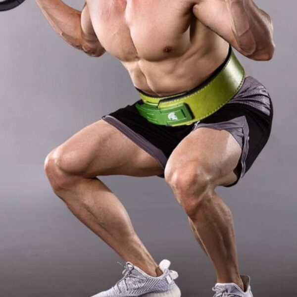 Lever Leather Power Lifting 13mm Belt- Parrot Green