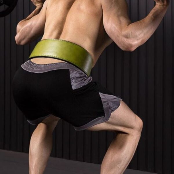 Lever Leather Power Lifting 13mm Belt- Parrot Green