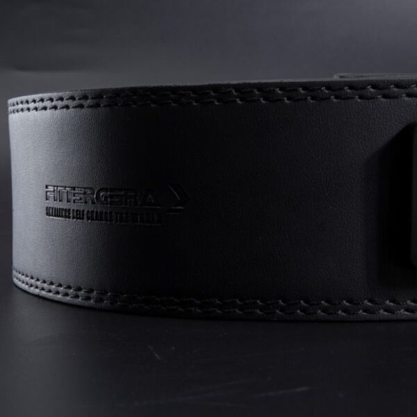 FITER GYMER BLACK - Lever Leather Power Lifting 11mm Belt