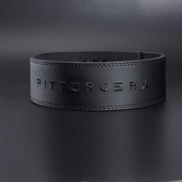 FITER GYMER BLACK - Lever Leather Power Lifting 11mm Belt