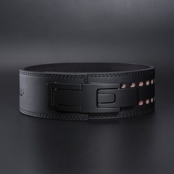 FITER GYMER BLACK - Lever Leather Power Lifting 11mm Belt