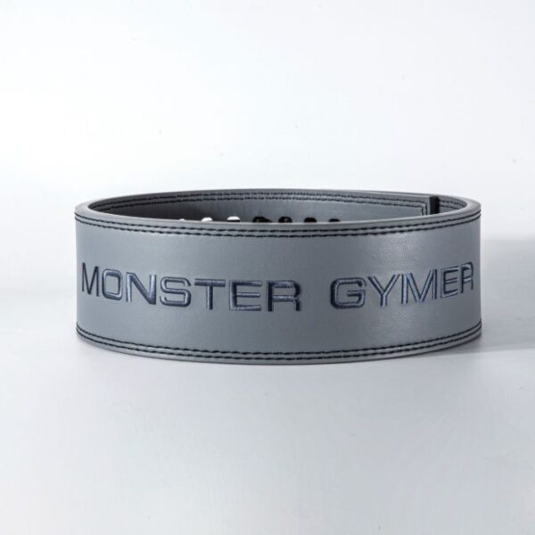 MONSTER GYMER ASH - Lever Leather Power Lifting 13mm Belt
