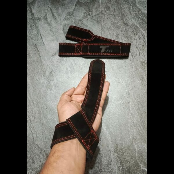 Premium Heavy Duty Cowhide Leather Wrist Lifting Straps- BLACK