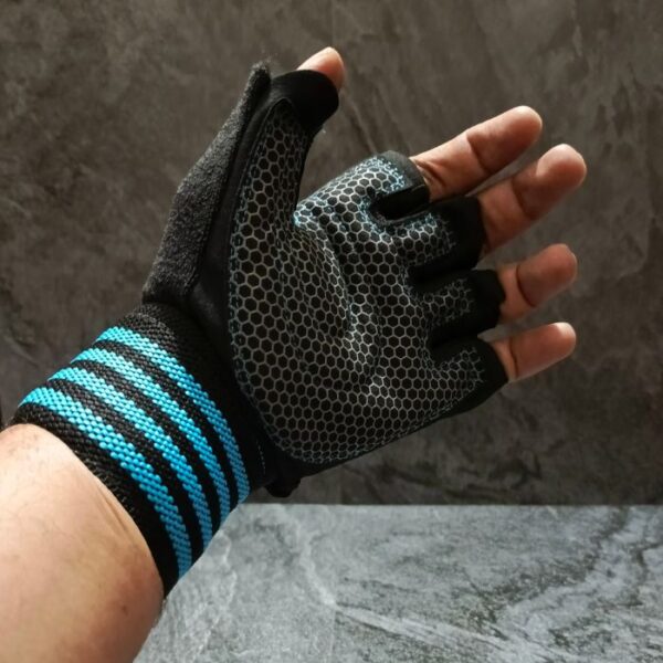 Half Finger Weightlifting Gloves- BLACK BLUE