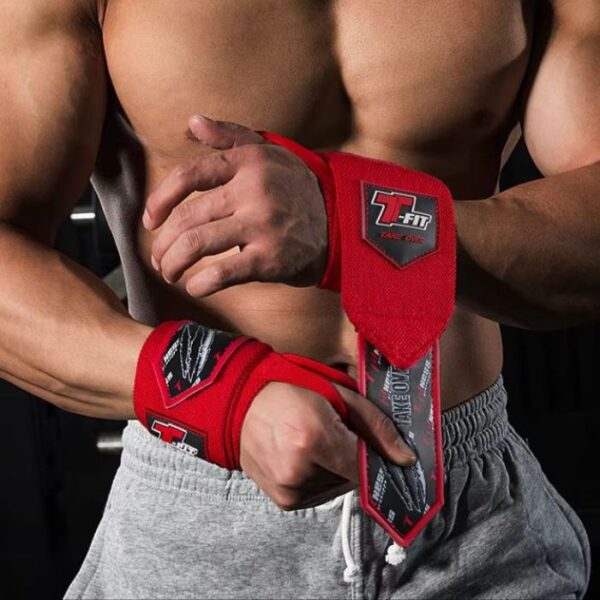 Premium T-Fit Wrist Wraps – Red