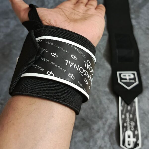 Premium Personal Goal Wrist Wraps – Black