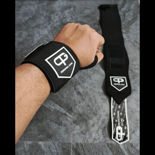 Premium Personal Goal Wrist Wraps – Black
