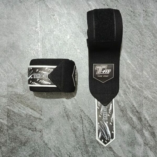 Premium T-Fit Knee Wraps – Black