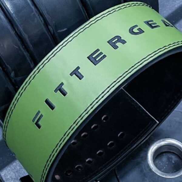 FITER GYMER ARMY GREEN – Lever Leather Power Lifting 11MM Belt