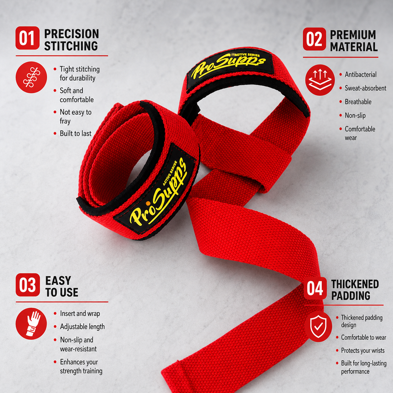 ProSupps Wrist Strap– RED