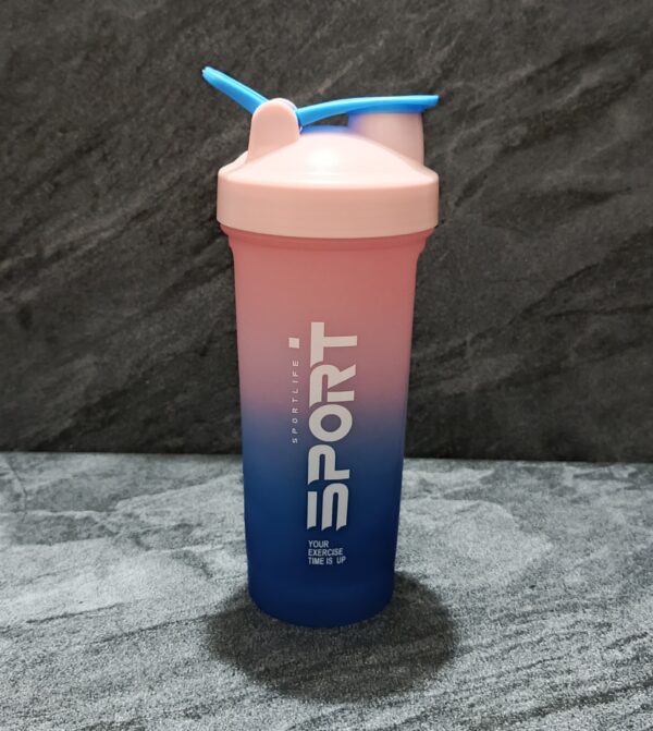 Frosted Gradient 700ml Shaker Bottle- Pink & Blue