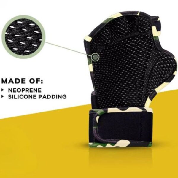 Weight Lifting Gym Gloves – Camo Design with Wrist Support & Palm Protection