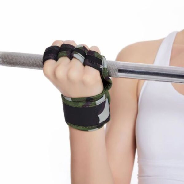 Weight Lifting Gym Gloves – Camo Design with Wrist Support & Palm Protection