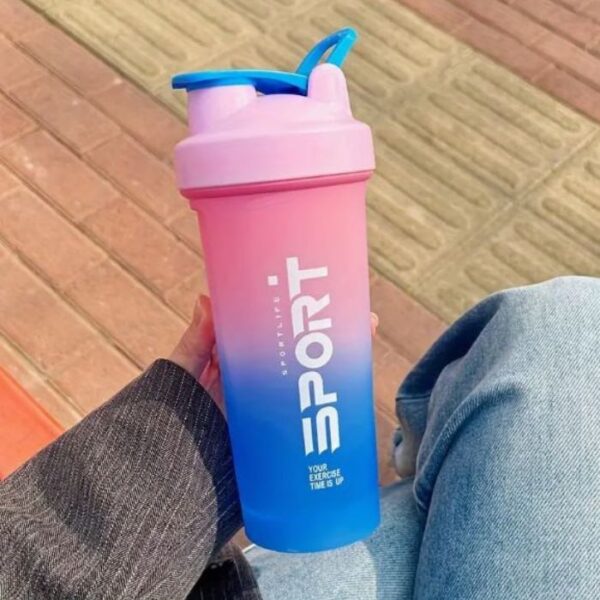 Frosted Gradient 700ml Shaker Bottle- Pink & Blue
