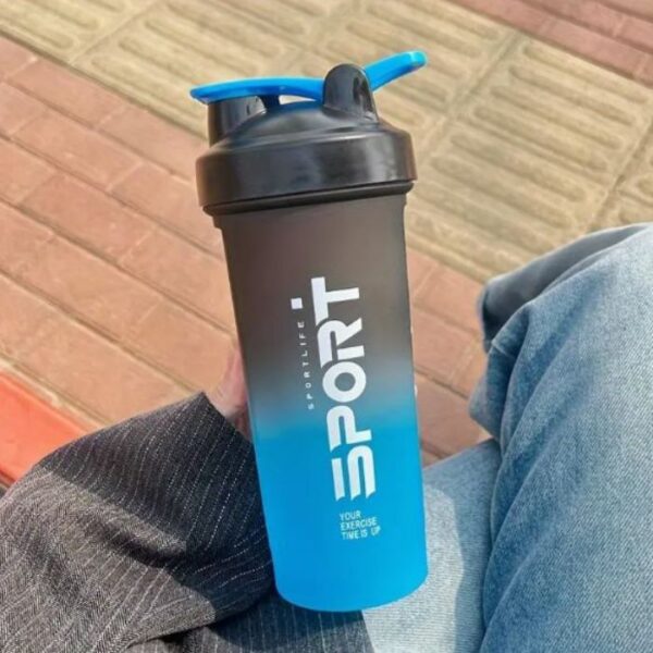 Frosted Gradient 700ml Shaker Bottle- Black & Blue