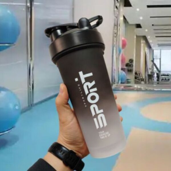 Frosted Gradient 700ml Shaker Bottle- Black & white