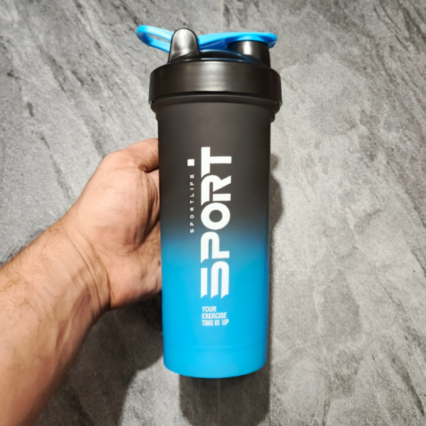 Frosted Gradient 700ml Shaker Bottle- Black & Blue