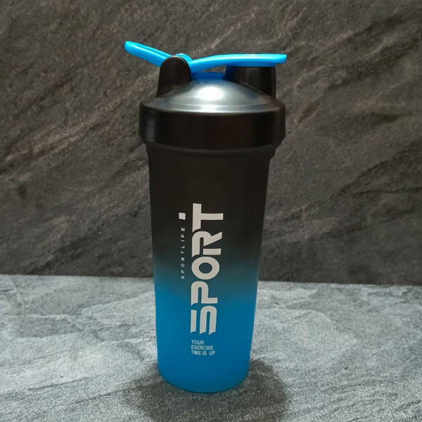 Frosted Gradient 700ml Shaker Bottle- Black & Blue