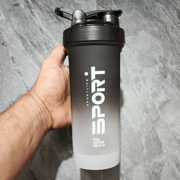 Frosted Gradient 700ml Shaker Bottle- Black & white
