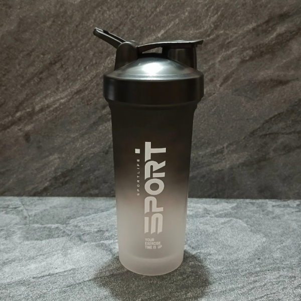 Frosted Gradient 700ml Shaker Bottle- Black & white