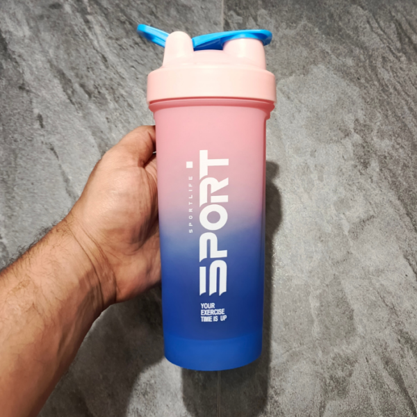 Frosted Gradient 700ml Shaker Bottle- Pink & Blue