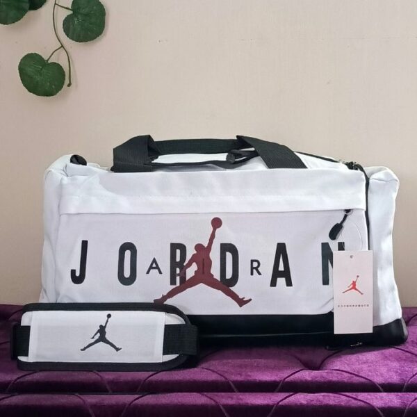 Air Jordan Fitness Gym & Travel Bag  Large Capacity - WHITE