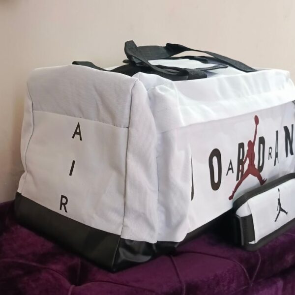 Air Jordan Fitness Gym & Travel Bag  Large Capacity - WHITE