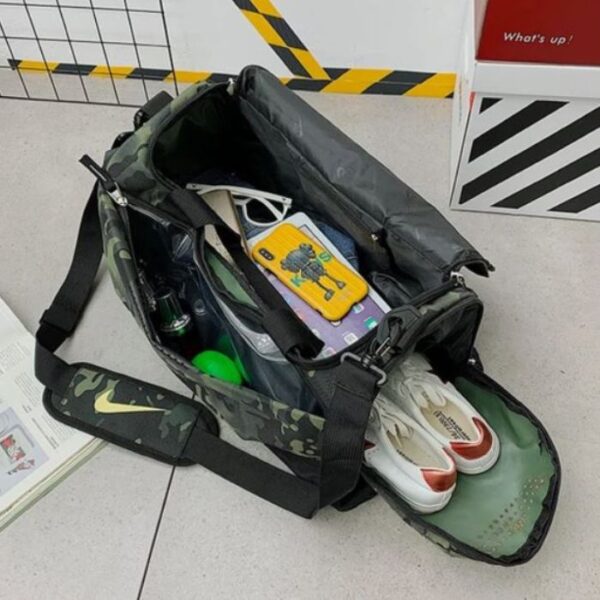 Nike CAMO Sports Training Duffel Bag Gym & Travel- CAMO