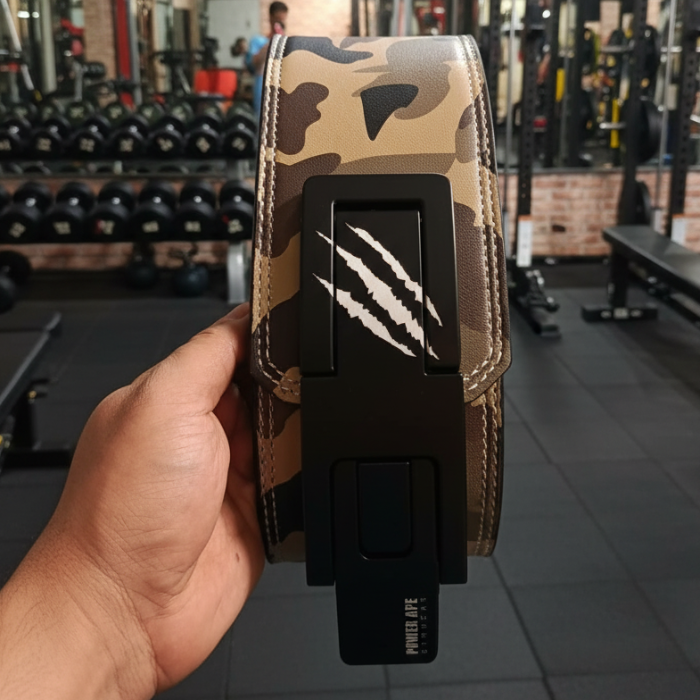 Lever Leather Power Lifting 13mm BELT- CAMO