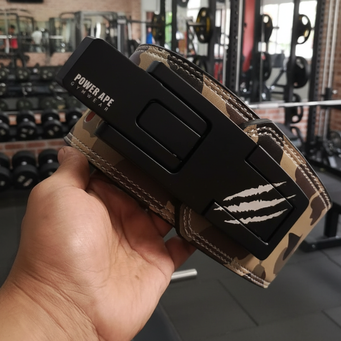 Lever Leather Power Lifting 13mm BELT- CAMO