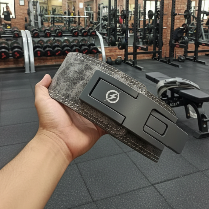 LEVER LEATHER POWER LIFTING 13MM BELT – GRAY