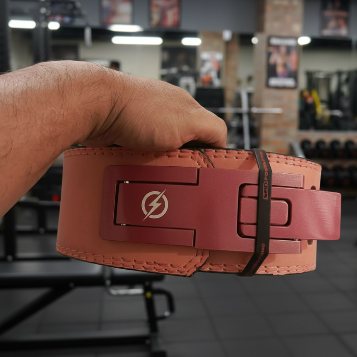 Lever Leather Power Lifting 13mm BELT- ROGUE ROSE