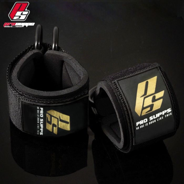 PROSUPPS Ankle Straps for Cable Machines- BLACK