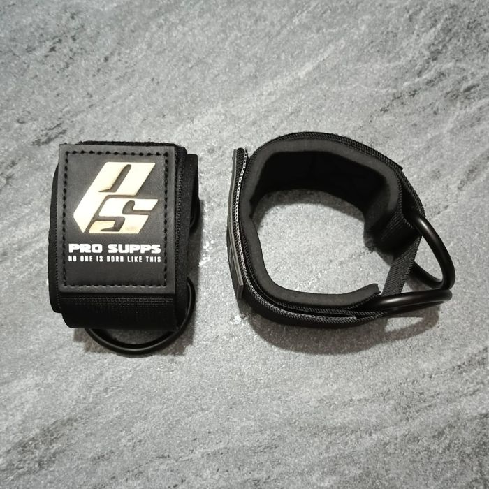 PROSUPPS Ankle Straps for Cable Machines- BLACK