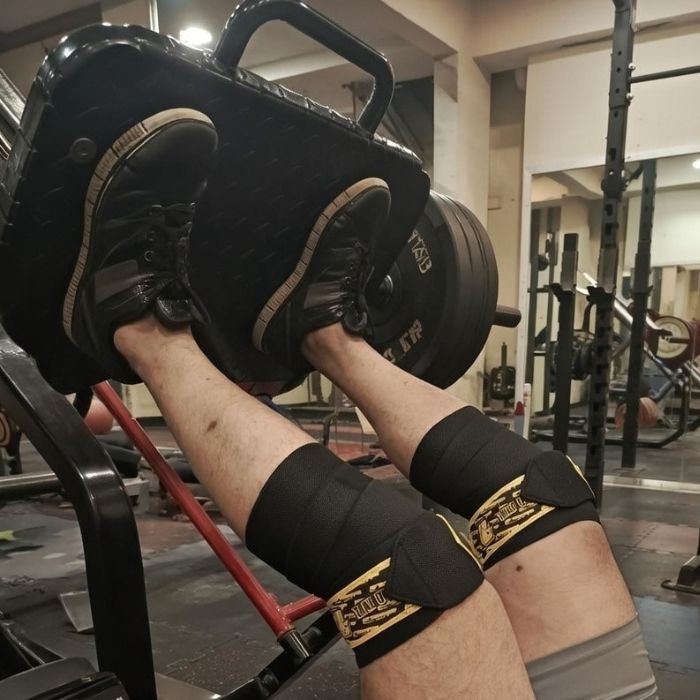 TS3 Generation | Black Gold American Style Knee Wraps (Pair)