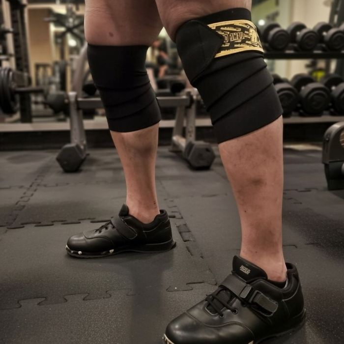 TS3 Generation | Black Gold American Style Knee Wraps (Pair)