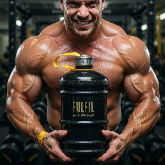 Fulfil Nutrition Water Bottle – 2.2 Liter Black Edition