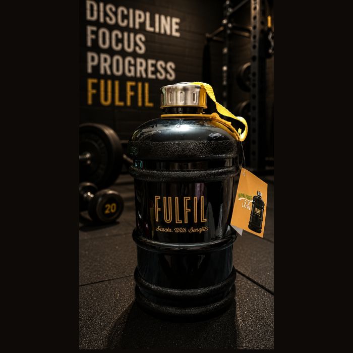 Fulfil Nutrition Water Bottle – 2.2 Liter Black Edition