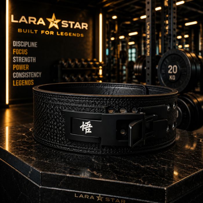LARA STAR LEVER BELT – BLACK
